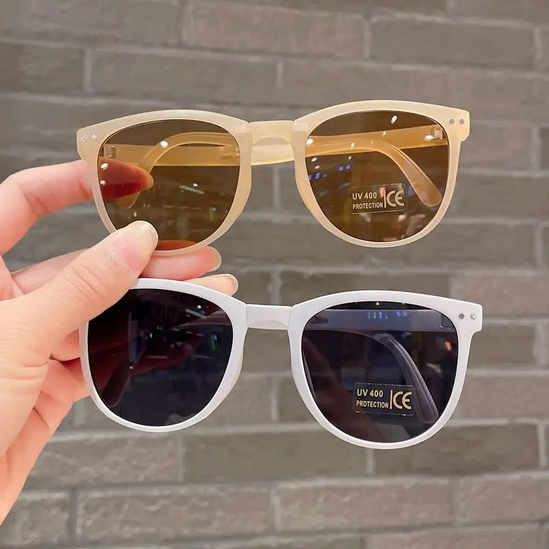 2024 Summer Cute Sunglasses Matte Frame Sun Glasses Baby Decorative Eyeglasses Trendy Boy Eyewear Girls Fsahion