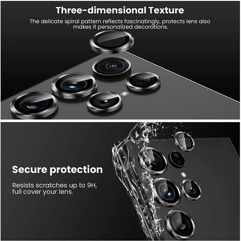 For Samsung Galaxy S24ultra S24+ s24 Camera Protector Metal Ring Lens Glass for galaxy S23 ultra S23+ FE Back lens Cap Cover