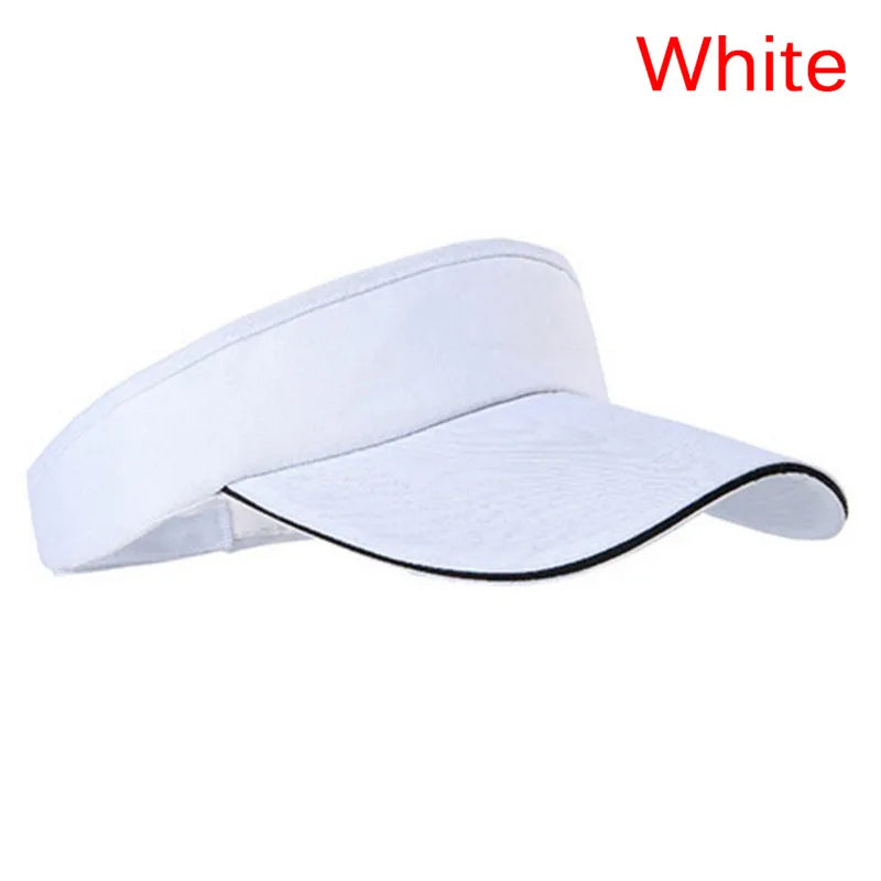 1 Pc Adjustable Universal Solid Color Sun Visor Sport Golf Tennis Breathable Cap Solid Color Summer Sun Hat Empty Top Hat