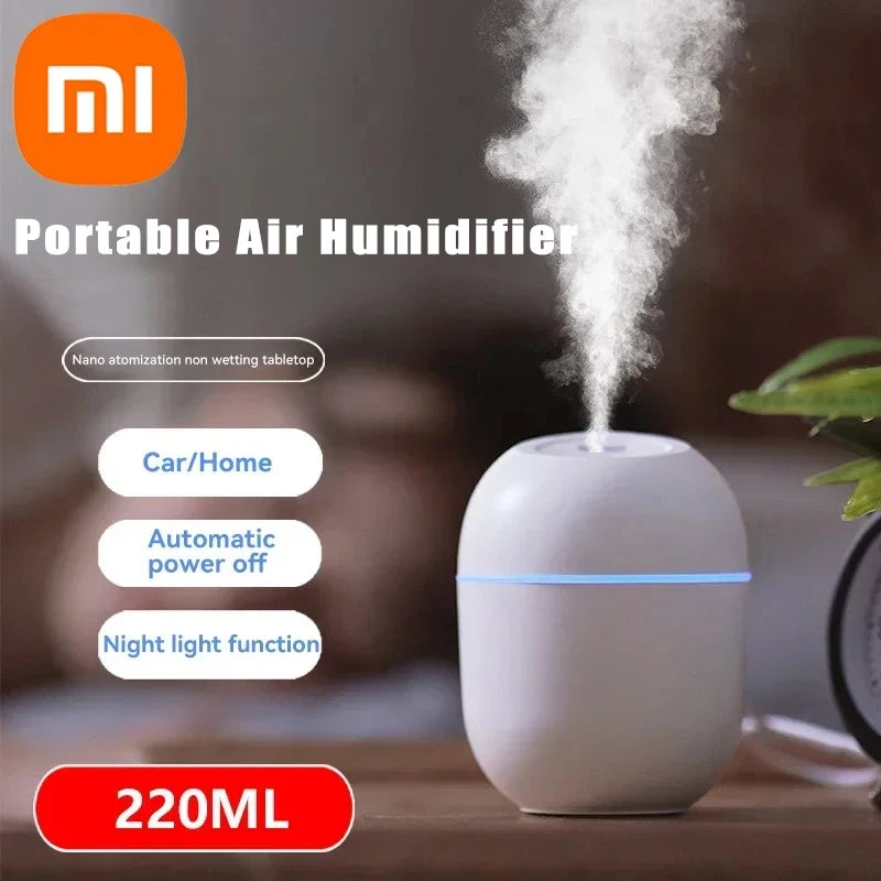 جهاز ترطيب الهواء Xiaomi Air Humidifier مع رذاذ ضوء محيطي LED ومرطب وناشر للزيوت العطرية وتنقية الهواء القابلة لإعادة الشحن عبر USB