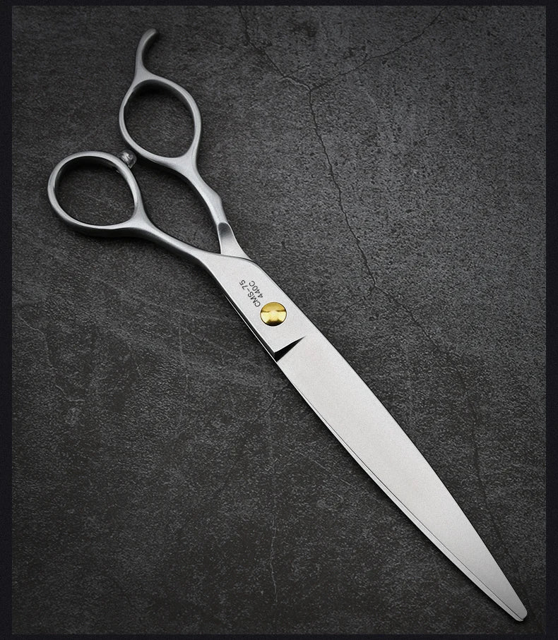 Japanese 440C Stainless Steel Dog Scissors 7.0/7.5 Inch Straight Dog Hair Cutting Shears Tool Profession Pet Grooming Scissors