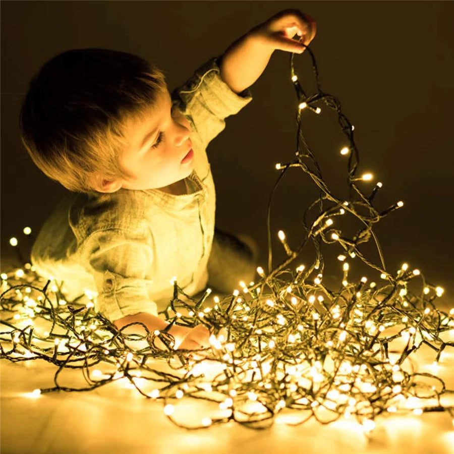 20M 30M 50M Waterproof LED String Lights Outdoor 8 Modes Christmas Garland Fairy Lights for Garden Party Wedding Xmas Tree Decor