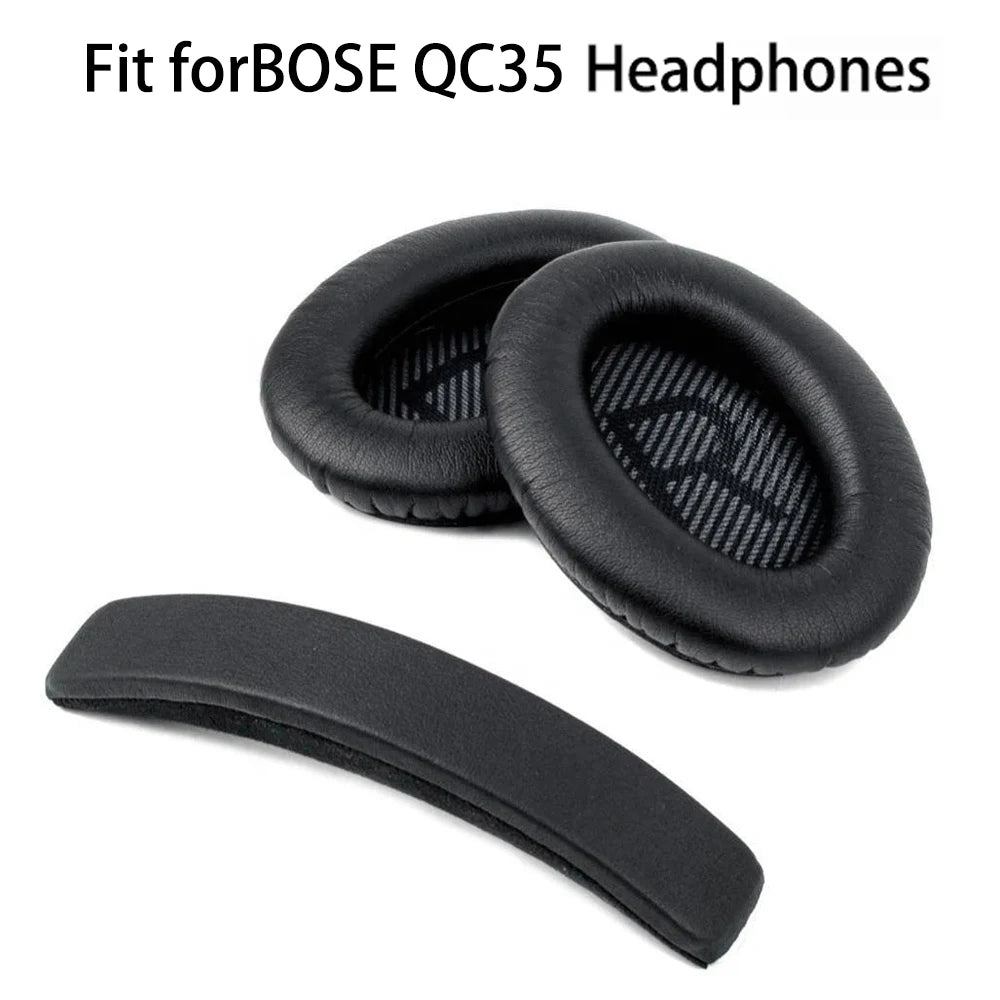 替换耳垫耳垫头带适用于 Bose QuietComfort QC 2 15 25 35 耳机耳垫 QC35 QC2 QC15 QC25 配件