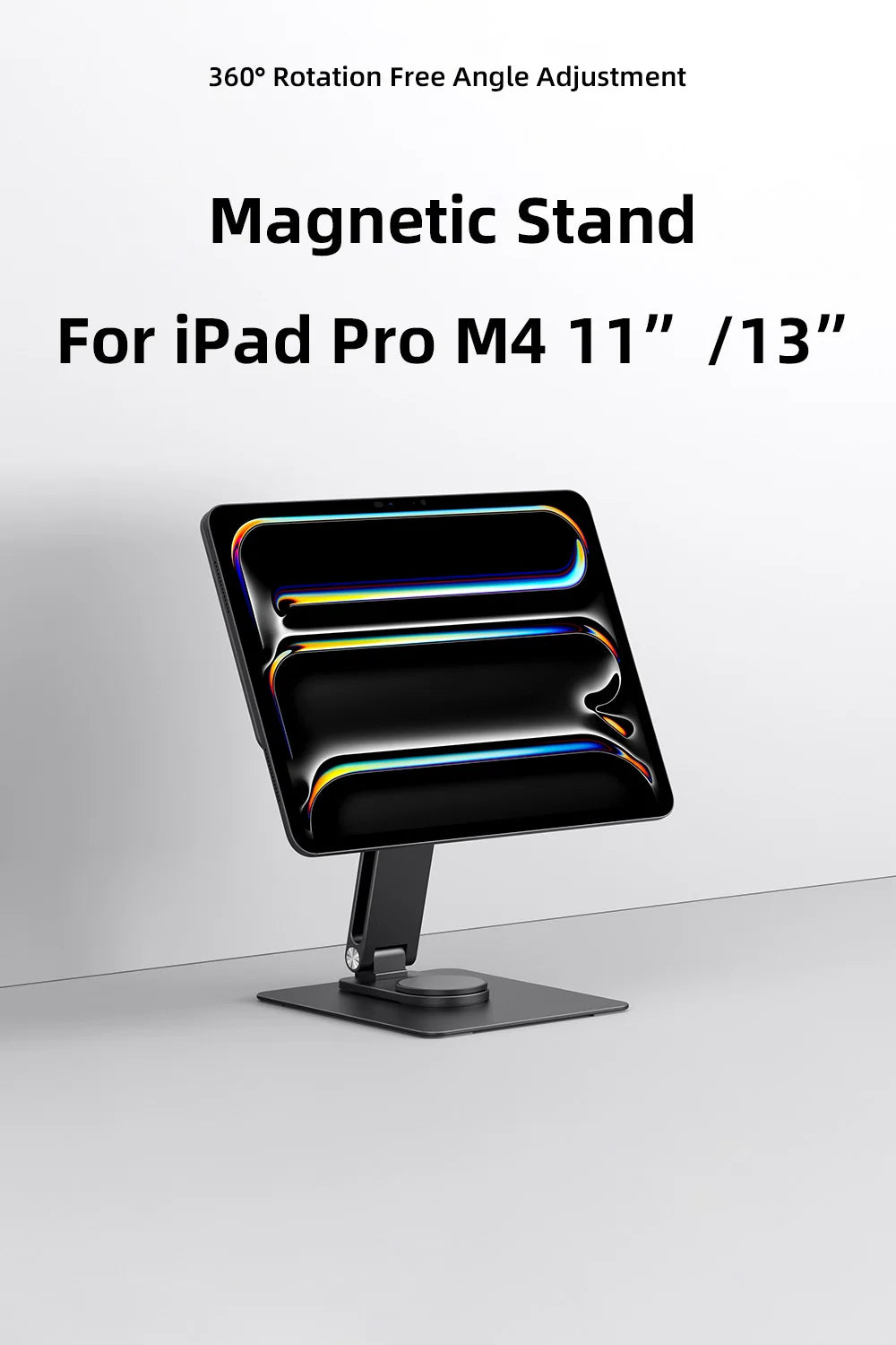 Magnetic Stand for iPad Pro M4 2024 11inch 13inch 360-degree rotate adjustable tablet holder Aluminium ally Folderable