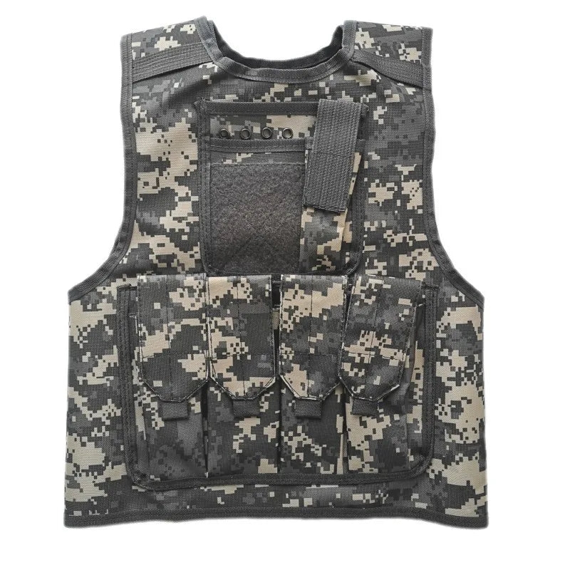 Children Combat Camouflage Vest Kids Airsoft Vests Outdoor Paintball Tactical Waistcoat CS Gear Boys Girl Sniper Army Uniform