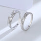 Buyee 925 Sterling Silver Couples Ring Sets White Zircon Simple Ring Finger for Woman Men Fashion Wedding Fine Jewelry Circle