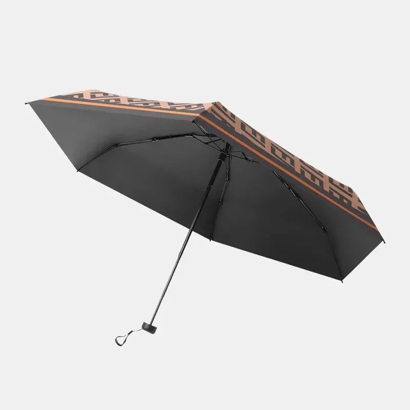 Mini Folding Umbrella 6 Ribs Luxury Women Sun Umbrellas Anti UV Parasol Five-folding Fashion Sun Protection Small Umbrella Vinyl