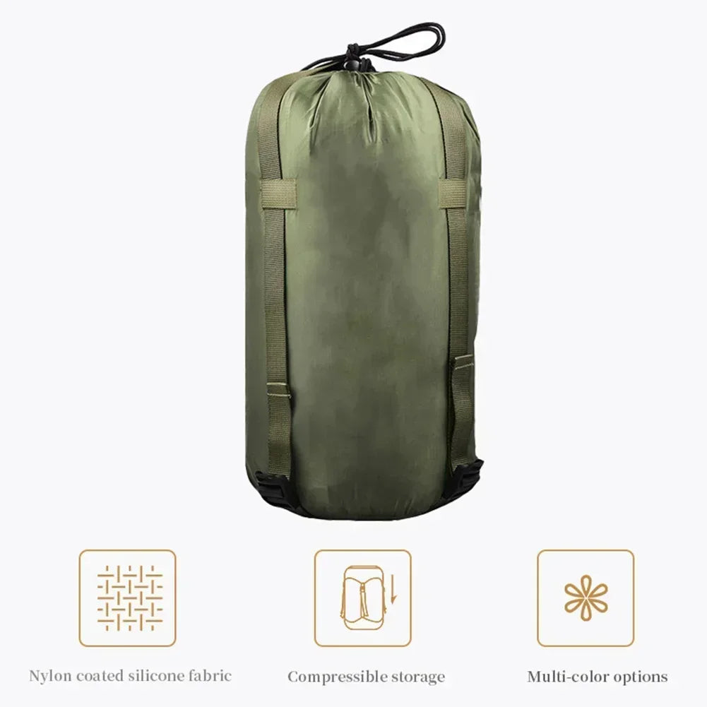 1pc Nylon Compression Bag Camping Sleeping Bag Clothing Pouch Foldable Washable Compression Bag Camping Sleeping Gears 38*18cm