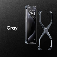 Metal Rimless Phone Case For iPhone 13 14 15 16 Pro Max Aluminum Removable Heat Dissipation Armor Cover For IPHON 15 16 Promax