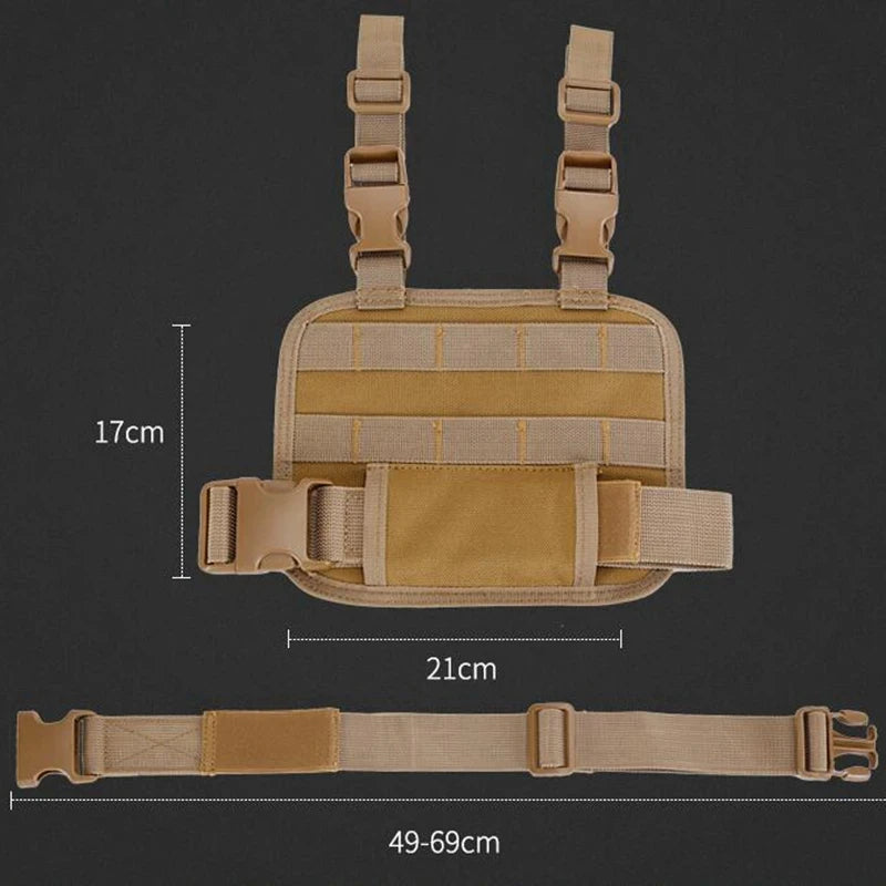 Tactical Drop Leg Platform,Molle Style,Adjustable Thigh Leg Panel,Hanging Board,Portable Cartridge Clip Pouch Leggings Pannier