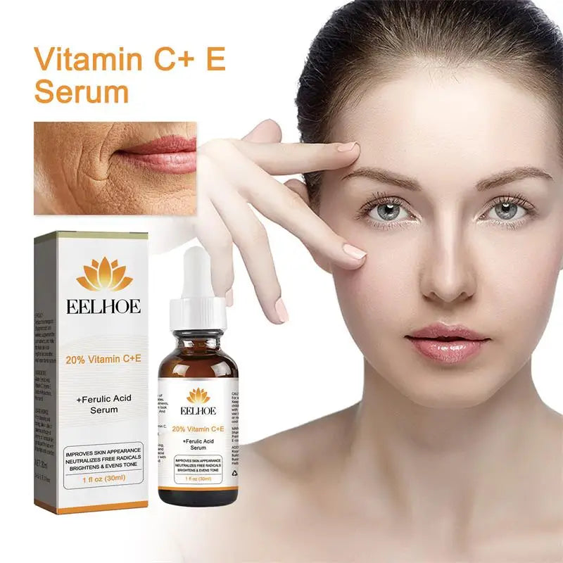 Eelhoe Vitamin C Whitening Serum Remove Dark Spots Whiten Fade Freckles Fine Lines Lifting Firming Anti-aging Brighten Skin Care