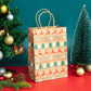 StoBag, Merry Christmas, Reusable Kraft Paper Bags, for packing gifts, goodies, Santa, Snowman pattern, Party Supplies, 12/30pcs