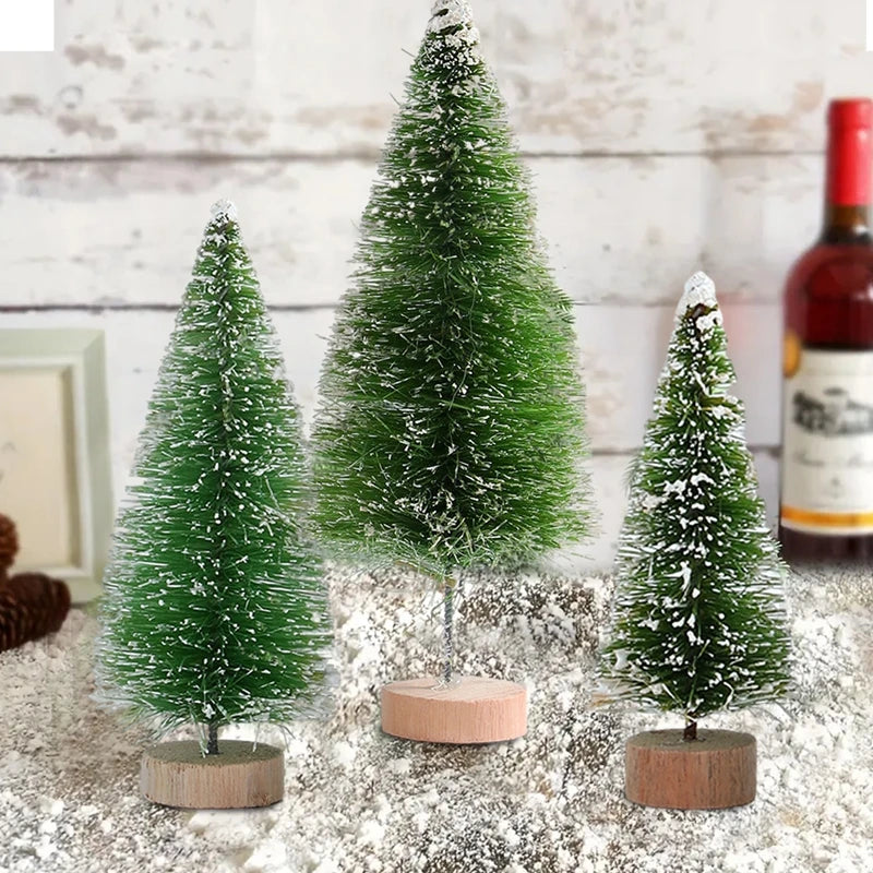 Mini Artificial Christmas Tree Christmas Decorations for Home 2024 Small Sisal Xmas Ornaments Navidad New Year Table Decor 2025