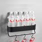 Nordic Bathroom Shelf Rack No Drill Wall Mounted Shelves Bath Towel Holder Black Shower Storage Basket Bathroom Accessories