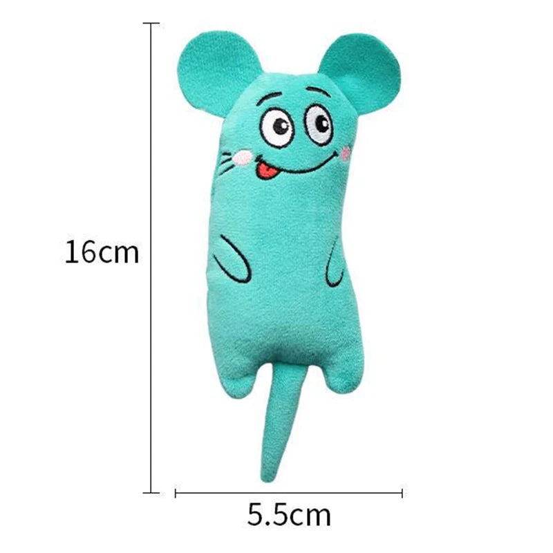 Cute Cat Mouse Toys Funny Interactive Plush Cat Toy Teeth Grinding Catnip Toys Kitten Resistance Chewing Toy Pet Accessories