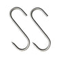 Stainless Steel S Hooks with Sharp Tip Utensil Meat Clothes Hanger Hanging Hooks for Butcher Shop Kitchen Baking Tools