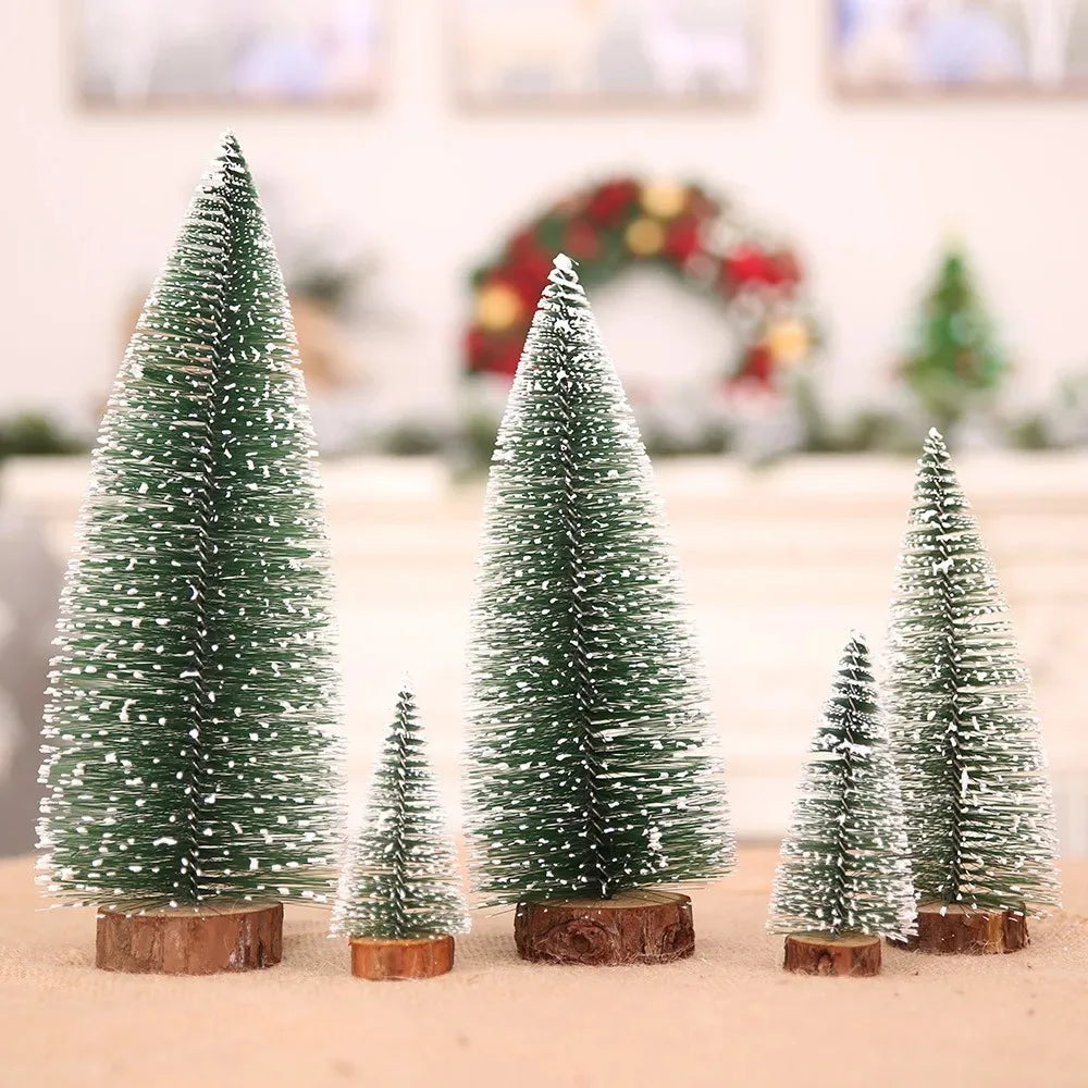 Christmas Decoration Xmas Tree Small Cedar Pine For Home Room Decor Halloween Party New Year 2024 Navidad Ornaments Accessories