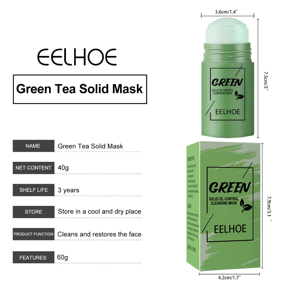 Blackhead Remove Solid Face Mask Stick Black Dots Remover Face Mask Green Tea Mask Skin Care Products Cleaning Shrink Pore Acne