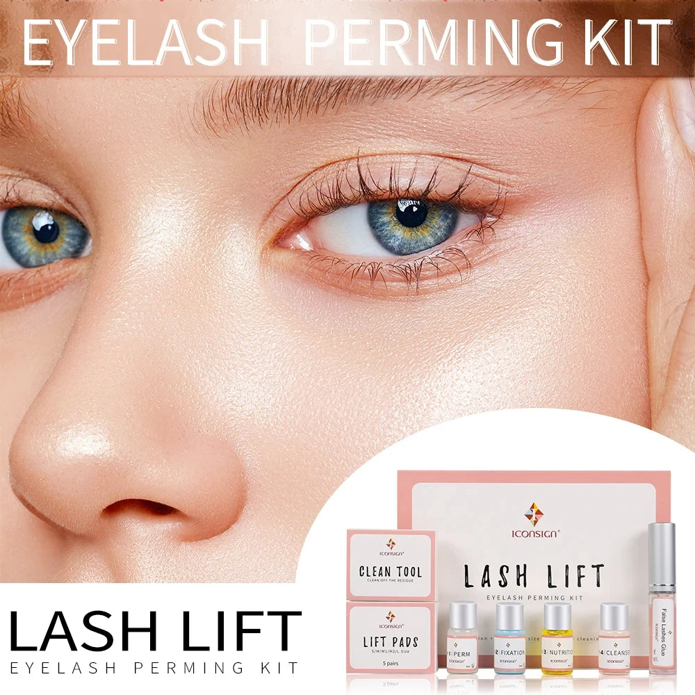 ICONSIGN Lash Lift Kit Eyelash Perm Kit Professional Eyelash Curling Semi Permanent Wave Brow Lamination Kit Lashes Cosmetics