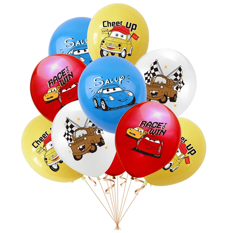 10pcs Disney Cars Theme Balloon Lightning McQueen Sally Mater Luigi Balloon For Birthday Party Decorations supplies Kids Favor