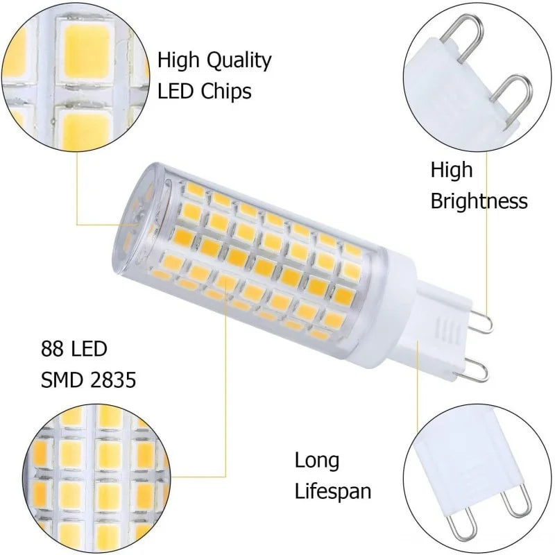 G9 led 9W 12W 15W 20W AC110V 220V   led lamp  SMD 2835 LED g9 cold /warm/natural light  Replace 30/40W halogen lamp light