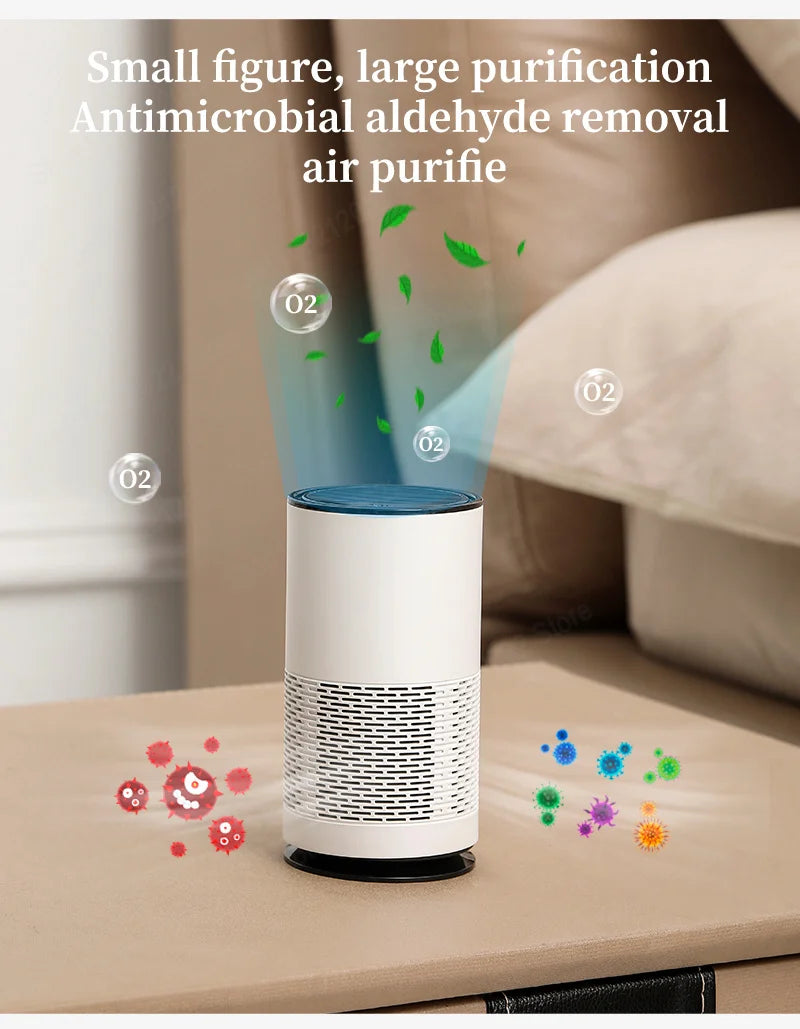 Xiaomi Youpin Car Air Purifier Desktop Filter Negative Ion Sterilization Odor Removal Air Freshener Purification Closet Mini