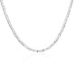 40-75cm 925 Silver 4mm Figaro Chain Necklace For Women Men Long Necklace Hip Hop Jewelry Gift