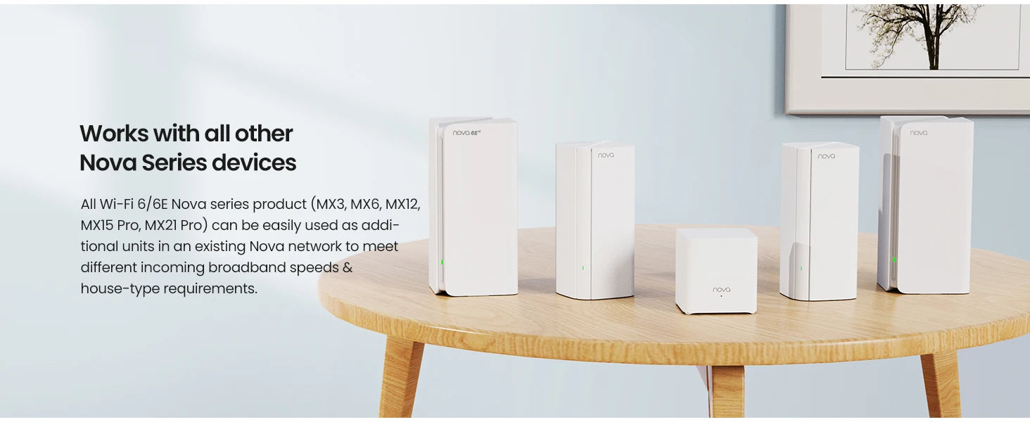 جهاز توجيه لاسلكي Tenda AX3000 WiFi6 Mesh System EM/MX12 جهاز توجيه Wi-Fi6 Mesh WiFi يصل إلى 7000 قدم مربع موسع نطاق WiFi WIFI 6 Mesh