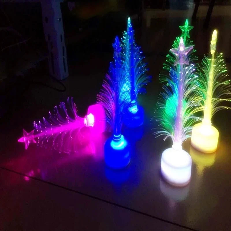 New LED Christmas Fiber Tree Christmas Day Home Decoration Props Colorful Colorful Fiber Christmas Tree Is Extremely Shiny