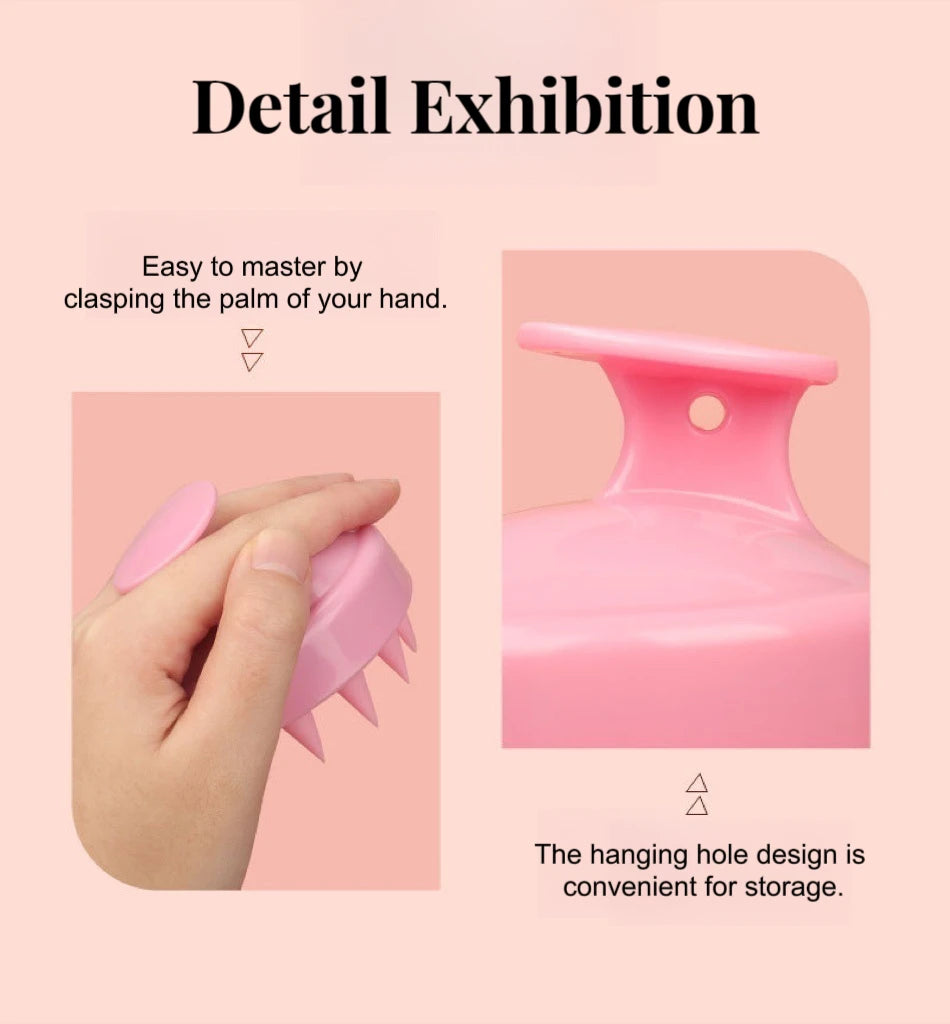 Silicone Shampoo Brush Clean The Scalp Thoroughly Scalp Massage Easy Foam Head Massage Brush Shampoo Brush Bath Comb Care Tool