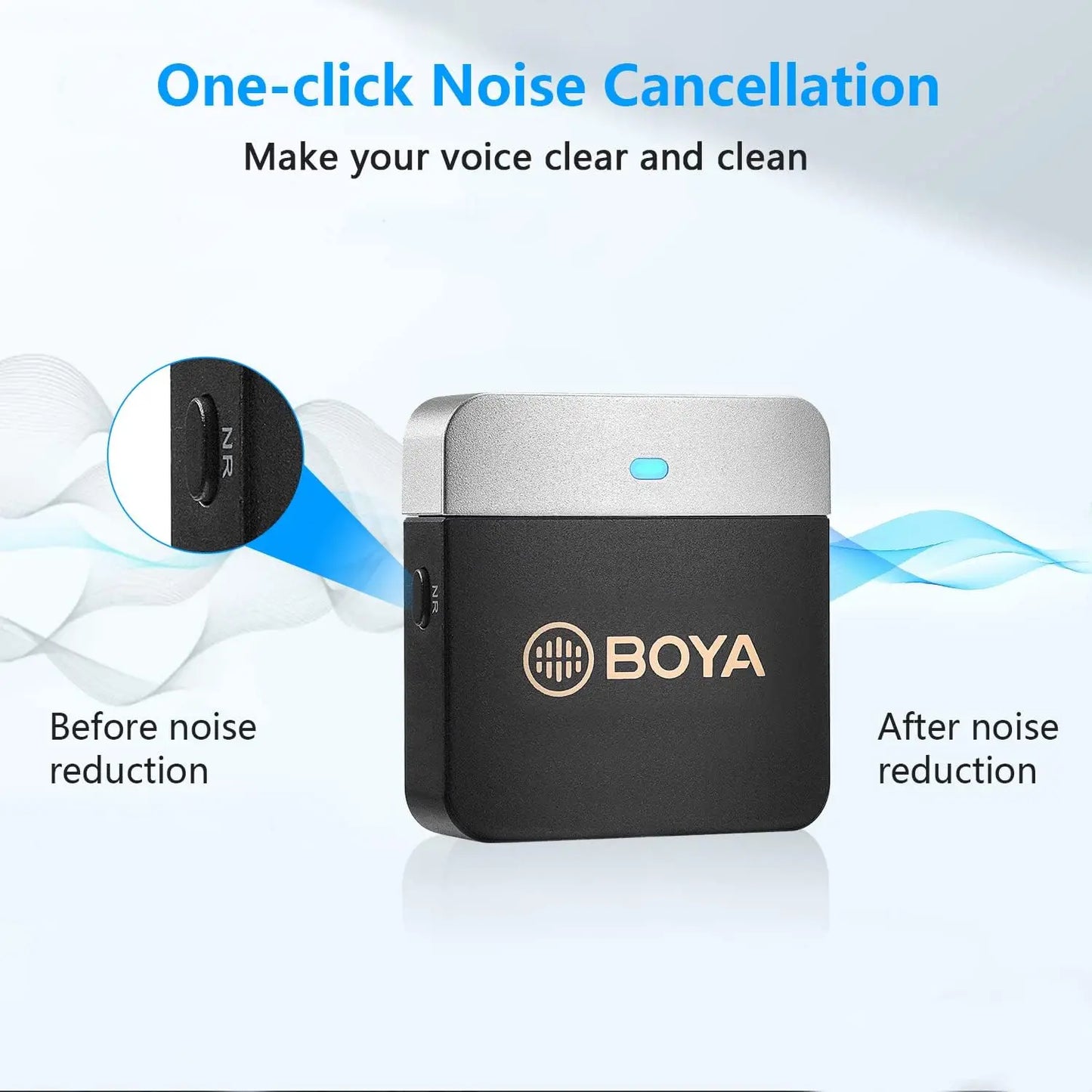 BOYA BY-M1V Wireless Lavalier Lapel Condenser Microphone for iPhone Android Smartphone Camera PC  Gaming YouTube Broadcast Vlog