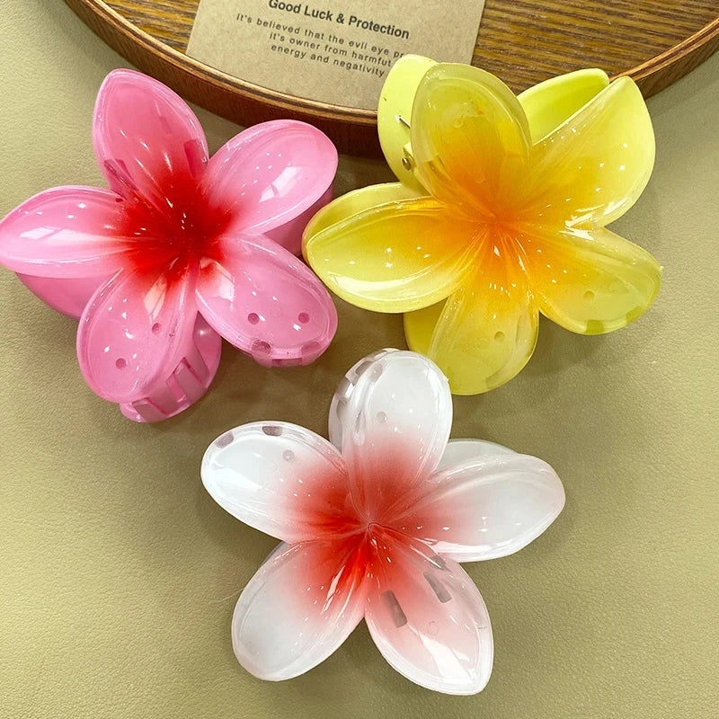 Fashion Egg Flower Hair Clips for Women Bohemia Style Flower Large Hair Claw Hairpin Beach Vacation Girls Hair Accessories