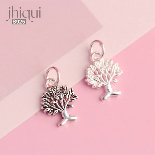 1PC  925 Sterling Silver Arbor Vitae Life Tree Charm Pendant for DIY Necklace Bracelet Making S925 Fine Jewelry