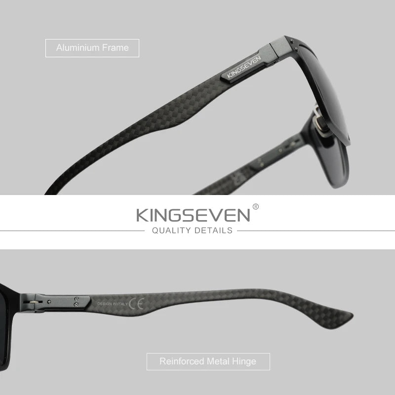 KINGSEVEN Polarized Aluminum Men’s Sunglassses Luxury UV400 Glasses  Sports Accessory Women Anti-Glare Mirror Lens