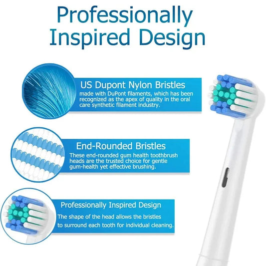 16Pcs Toothbrush Head Compatible with Oral B Braun Electric Toothbrush, Precision Replacement Brush Heads for Pro Smart Genius