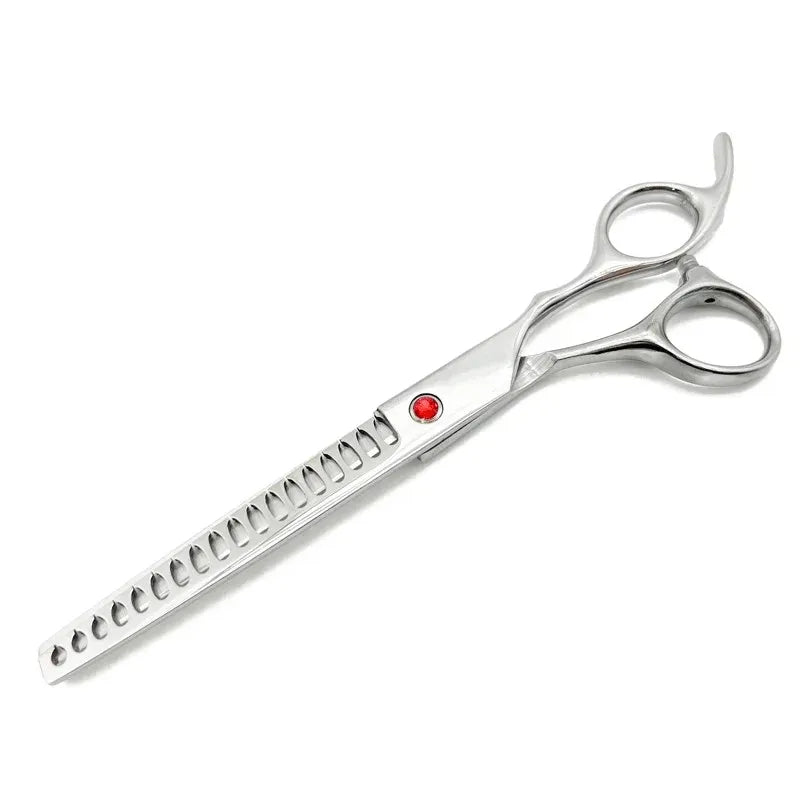 Professional Pet Grooming Scissors  7.5 inch Curved chunking Scissors For Dogs & Cats  Ideal For Diy Home Use