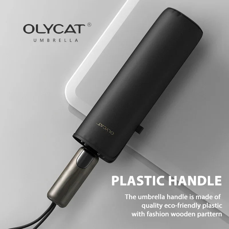 Olycat Luxury Automatic Umbrella Men Compact Outdoor Folding Big Umbrella Woman Golf Windproof 8K Rain Umbrellas Large