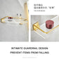 DOOKOLE Bathroom Floating Shelves Gold, Wall Mounted Storage Shelves with Towel Bar for Bathroom, Kitchen, Bedroom