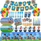 Paw Patrol Birthday Decorations Children's Birthday Party Supplies Tableware Set Plates Cups Tablecloth Balloon Backdrop Banner