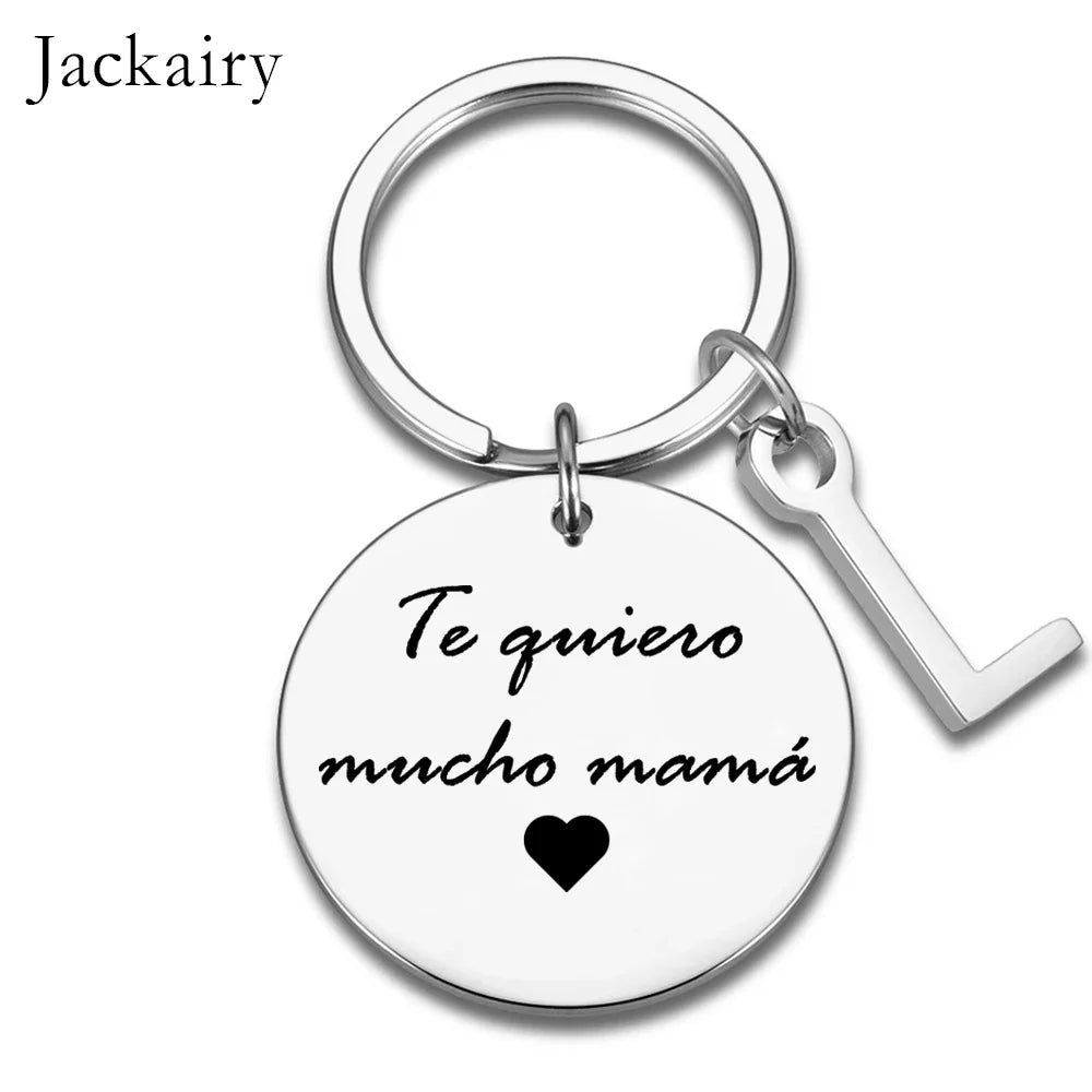 Te Quiero Mucho Mamá Spanish Best Mothers Gifts Keychain Charms Family Jewelry Pendant Keyring Birthday Christmas Gifts for Mom