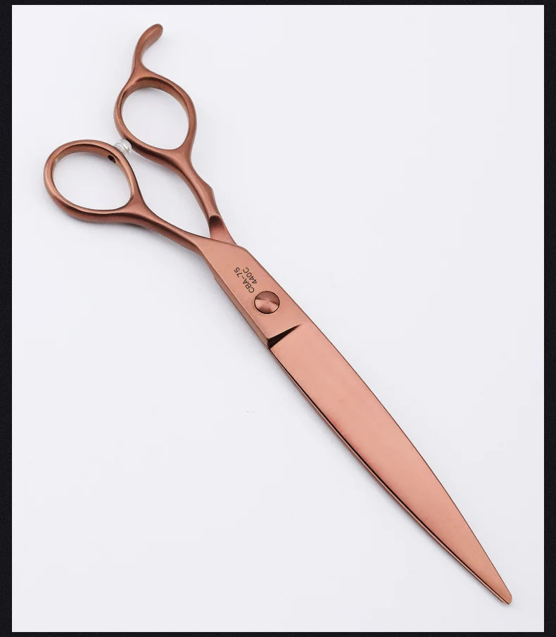 Japanese 440C Stainless Steel Dog Scissors 7.0/7.5 Inch Straight Dog Hair Cutting Shears Tool Profession Pet Grooming Scissors