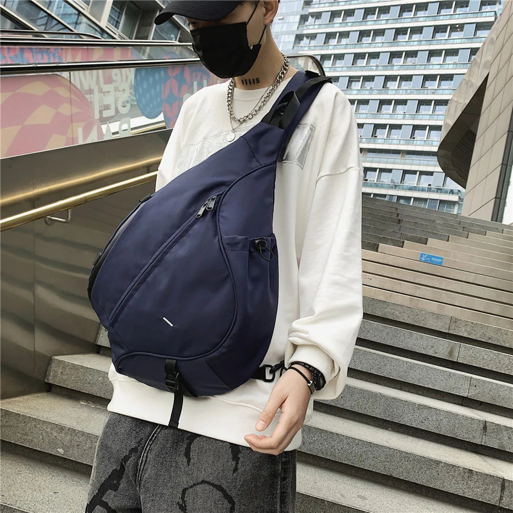 Men Shoulder Bags Nylon Waist Packs Sling Bag Crossbody Outdoor Sport Shoulder Chest Bag Pack Daily Picnic Messenger Bag Bolsa