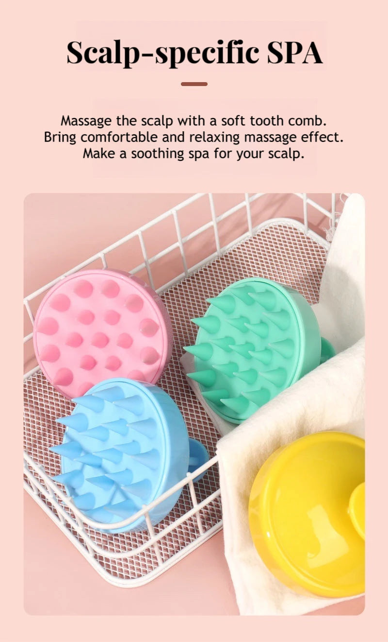 Silicone Shampoo Brush Clean The Scalp Thoroughly Scalp Massage Easy Foam Head Massage Brush Shampoo Brush Bath Comb Care Tool