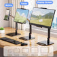 Tablet Stand Holder for ipad Height Adjustable Kindle Stand 360°Rotation Monitor Stand for Desk, Tablets, Smartphone Square Base