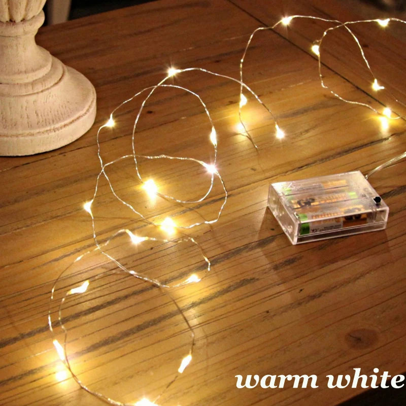 Led Fairy Lights Battery Operated, Mini Battery Powered Copper Wire Starry Fairy Lights for Bedroom, Christmas, Parties