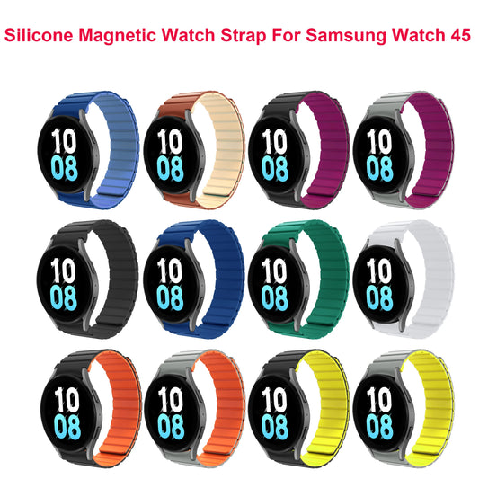 20mm Silicone Magnetic  Watch Band Strap Compatible For Samsung Galaxy Watch 5 Band 40mm 44mm 6 43mm 47mm Pro 45mm 4 Men Women