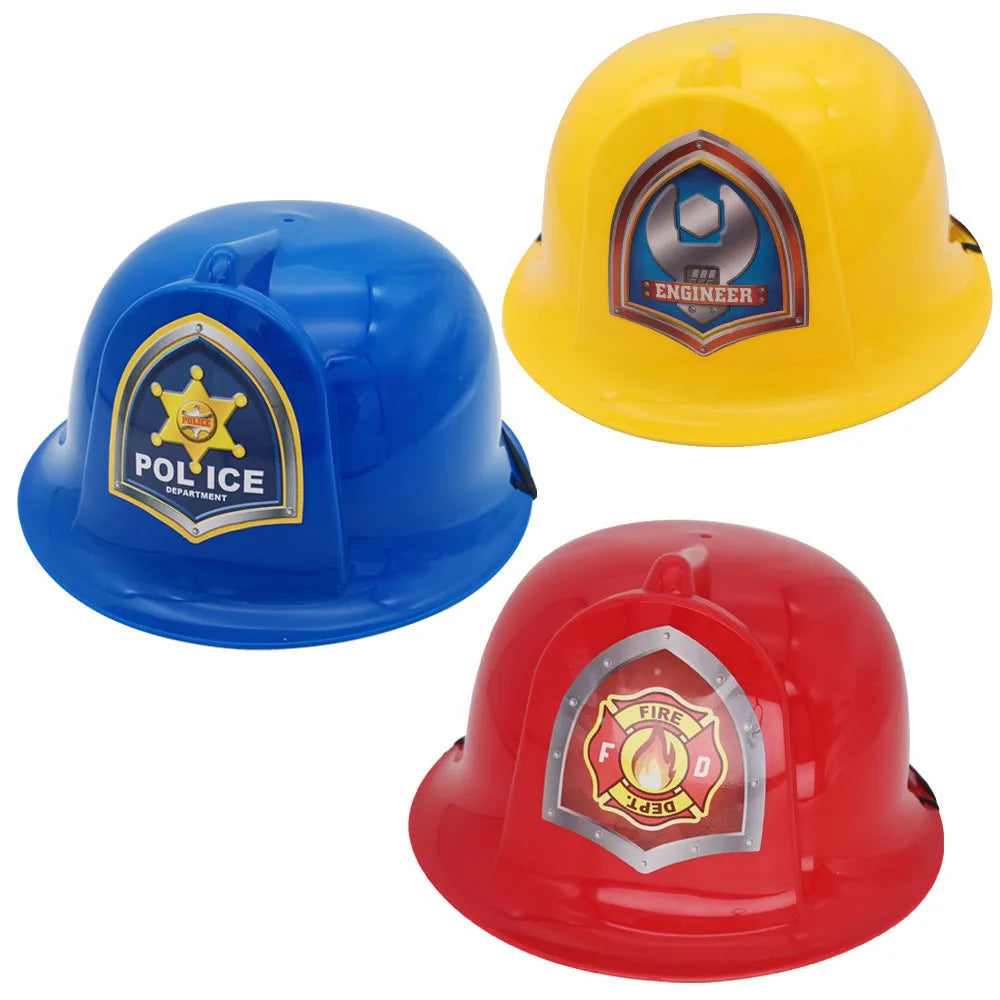 Blue Plastic Police Helmet Boys Birthday Party Supplies Costume Accessories Role Play Dance Show Props Police Theme Party Decor