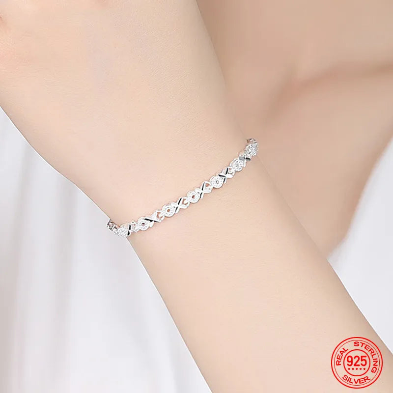 2024 New 925 Sterling Silver Fashion Multiple Styles Bracelet Chain For Women Fashion Wedding Party Beautiful Jewelry Gift