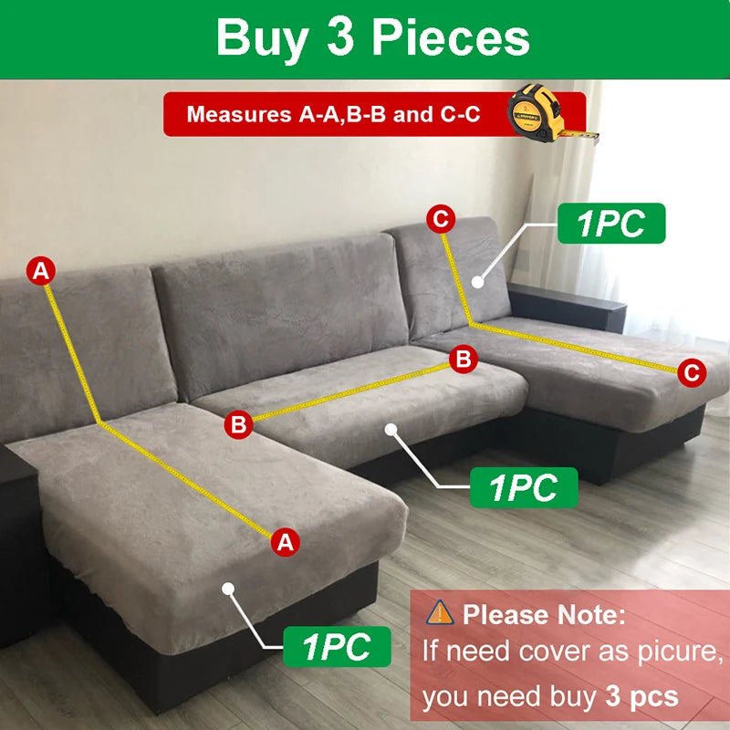 Sofa Cover for Living Room Thick Elastic Jacquard Cover for Sofa Couch Armchair 1/2/3/4 Seater L Shaped Corner Sofa Cover