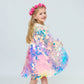 Children Cloak Girls Glitter Sequins Mermaid Rapunzel Princess Costumes Shawl Kids Accessory Mantle Cape Jacket